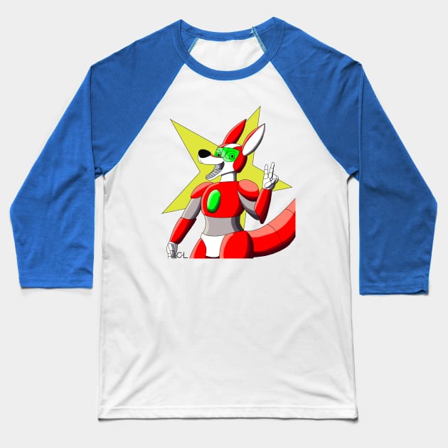 Kiroo the Roobot Baseball T-Shirt by Cyborg-Lucario